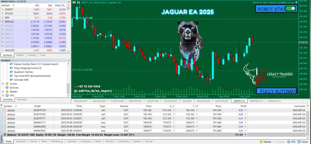 Jaguar EA mt5 Real Version 2025