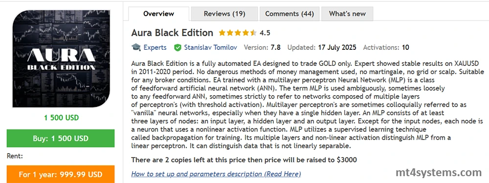 Aura Black Edition MT4 Overview