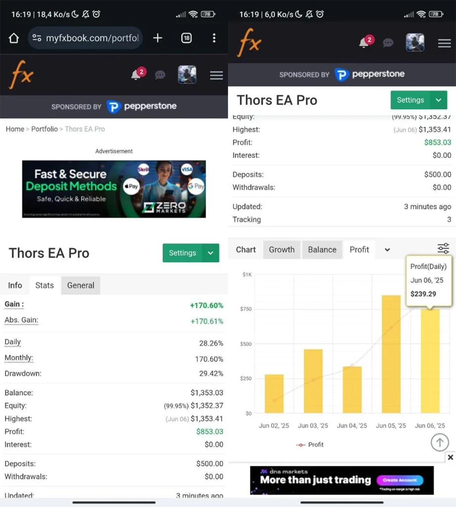 Thors EA Pro MT4 Reviews